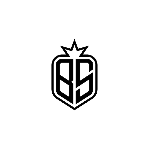 BS-Monogramm-Logo-Design, Buchstabe, Text, Name, Symbol, monochromes Logo, Alphabet-Zeichen, einfaches Logo