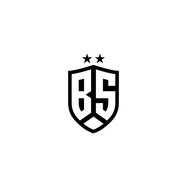 BS-Monogramm-Logo-Design, Buchstabe, Text, Name, Symbol, monochromes Logo, Alphabet-Zeichen, einfaches Logo