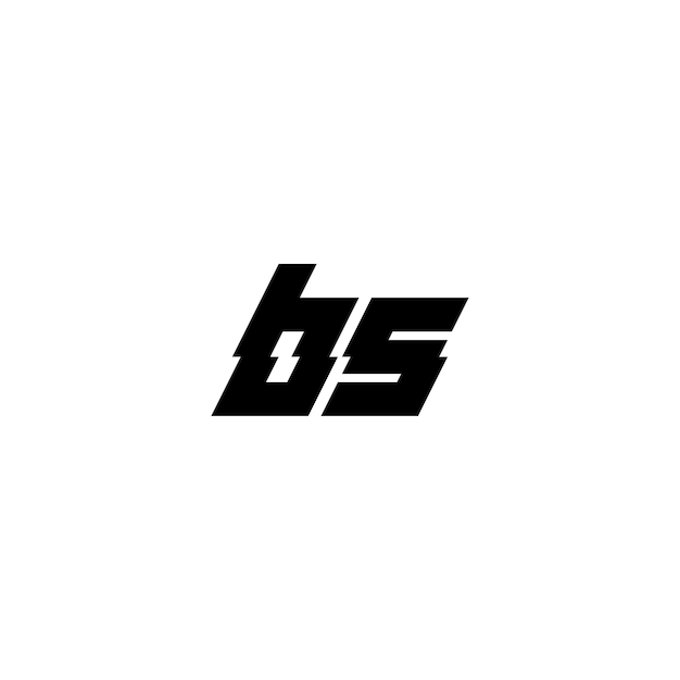 BS-Monogramm-Logo-Design, Buchstabe, Text, Name, Symbol, monochromes Logo, Alphabet-Zeichen, einfaches Logo