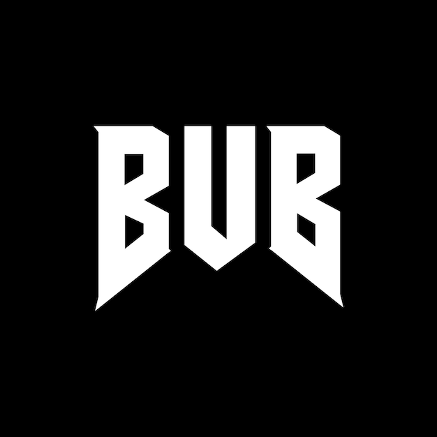 BUB Buchstaben-Logo-Design für das Technologieunternehmen BUB Logo-Design schwarz-weiße Farbkombination BUB-Logo BUB-Vektor BUB-Design BUB-Ikon BUB-Alphabet BUB-Typografie Logo-Design