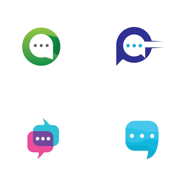 Bubble chat social template und symbol