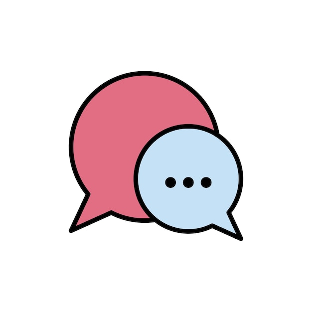 Bubble Speech-Icon-Vektor-Design-Vorlage einfach und sauber
