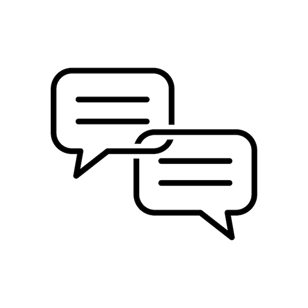 Bubble Speech-Icon-Vektor-Design-Vorlage einfach und sauber
