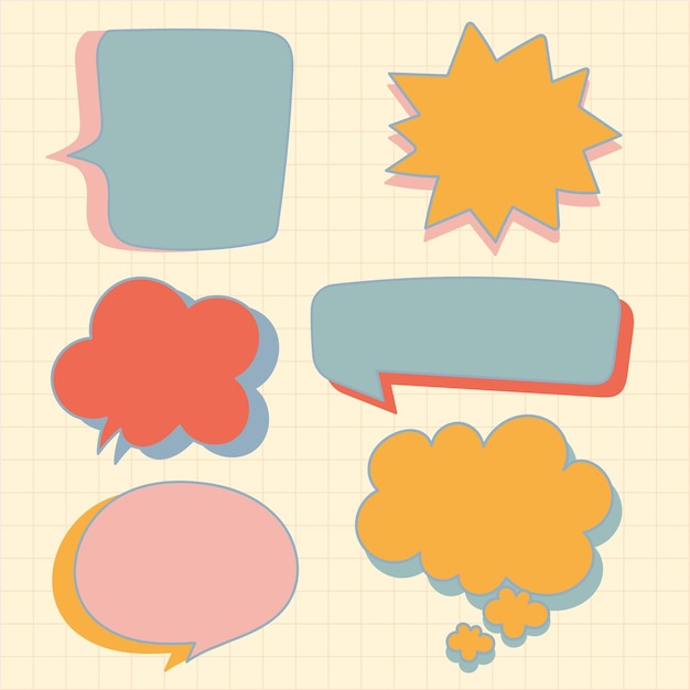 Bubble Talk Element im Retro-Stil