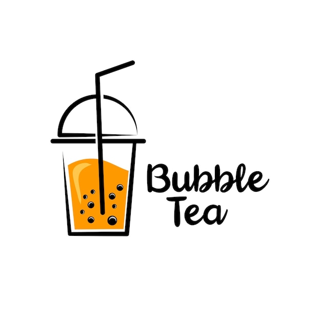 Bubble tea logo vorlage