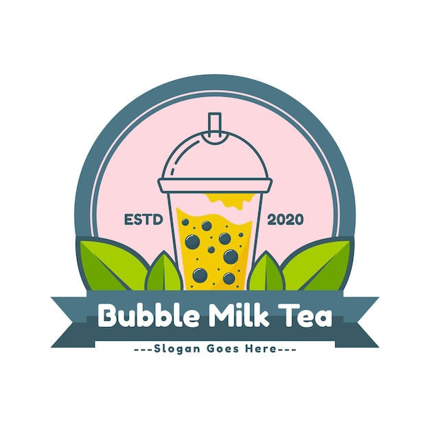 Bubble Tea oder Milchtee Logo