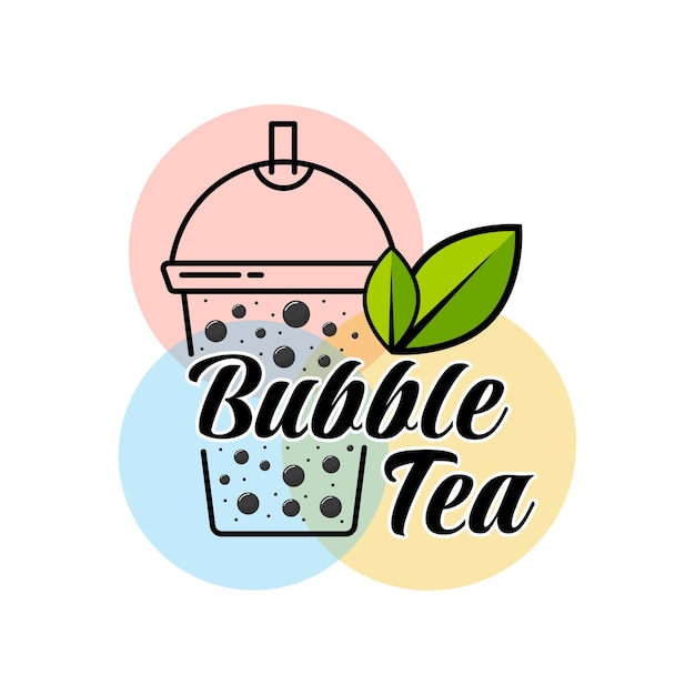 Bubble tea oder milchtee logo