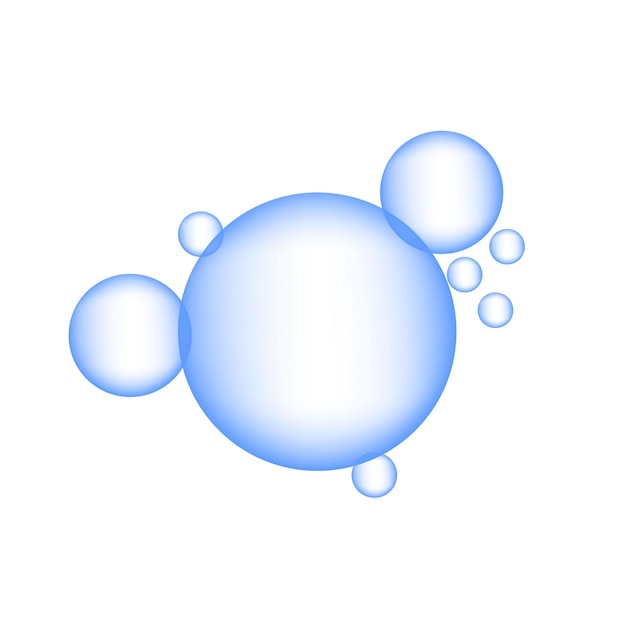 Bubble-Vektor-Vorlage für soziale Medien postblue Bubble auf einem weißen Hintergrund Illustration eps10