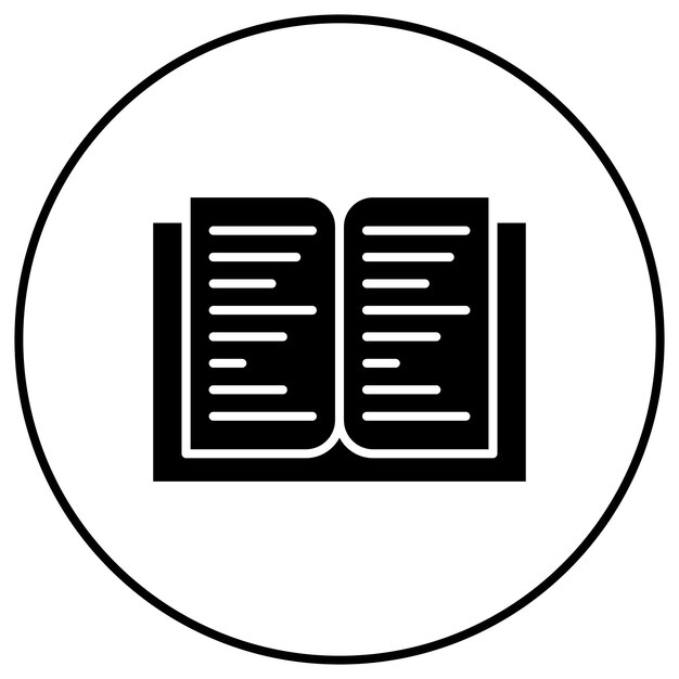 Buch-Ikonen-Vektorbild kann für Bildung verwendet werden