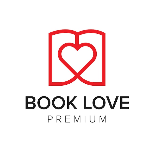 Buch Liebe Logo Symbol Vektor Vorlage