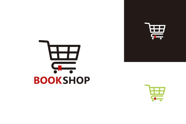 Buch shop logo template design vektor emblem designkonzept kreatives symbol icon