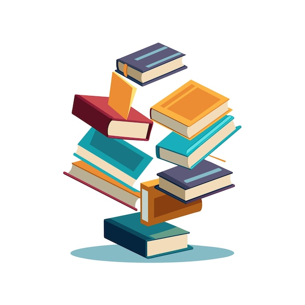 Buch-Stack-Vektor-Illustrationskonzept