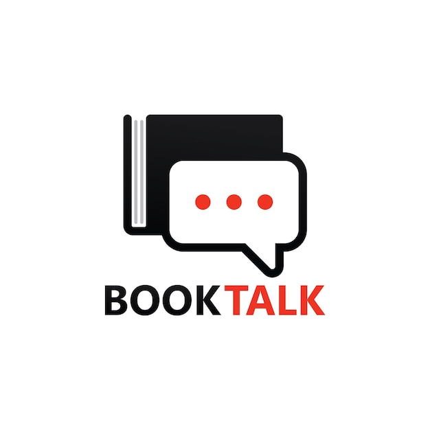 Buch talk logo vorlagendesign