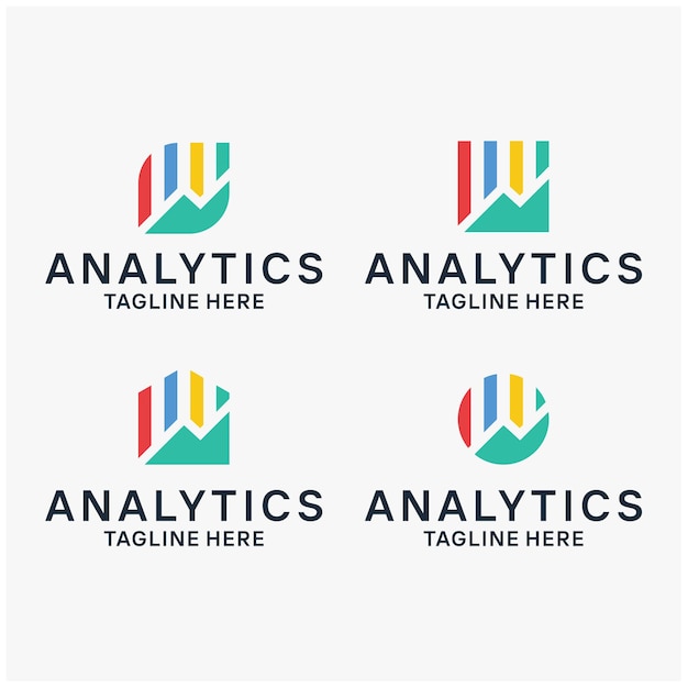 Vektor buchhaltungsberatung marketing-analyse logo-sammlung