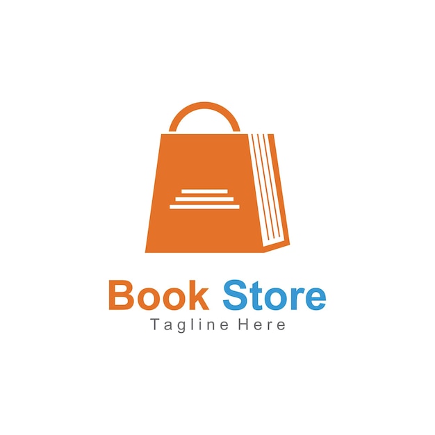 Buchhandlung, Logo, Schablone, Vektor, Illustration