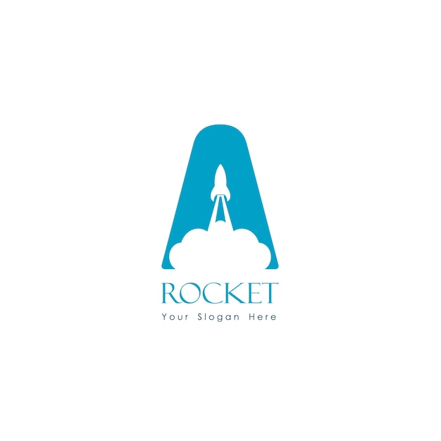 Buchstabe a rocket logo