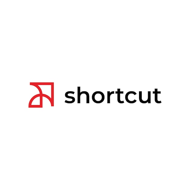 Buchstabe a und pfeil-shortcut-logo-design