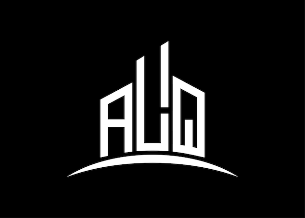 Buchstabe alq gebäudevektor monogramm logo-design-vorlage gebäude form alq logo