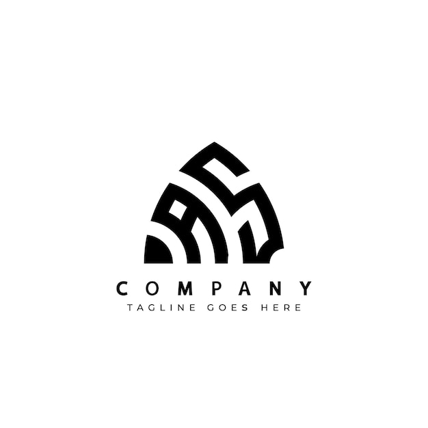 Buchstabe AS oder SA-Logo-Design