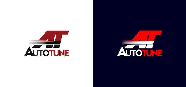 Buchstabe at creative automotive logo design