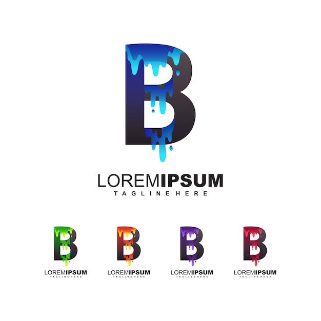 Buchstabe b logo design vektor