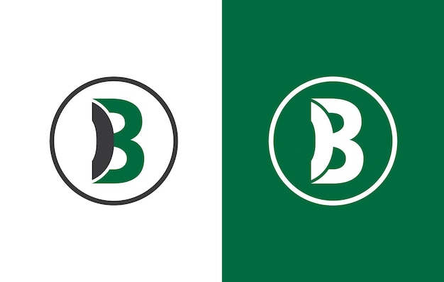 Buchstabe b-Logo-Vektor mit Kreisform-Design
