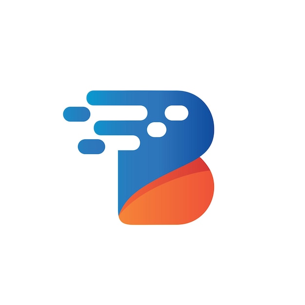 Buchstabe b-technologie-logo-design