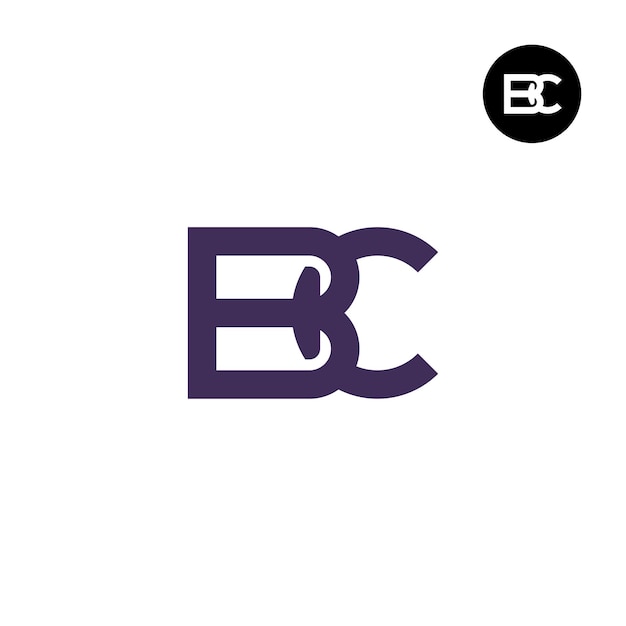 Buchstabe BC-Monogramm-Logo-Design