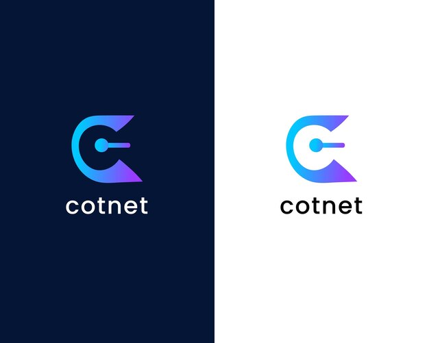 Buchstabe c mit connect-logo-design-vorlage