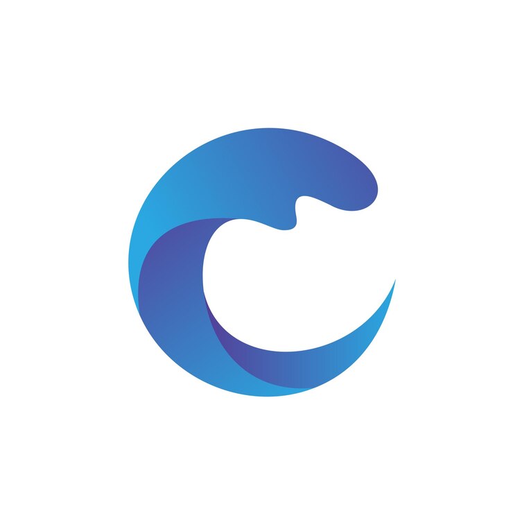 Buchstabe c-Wellenlogo