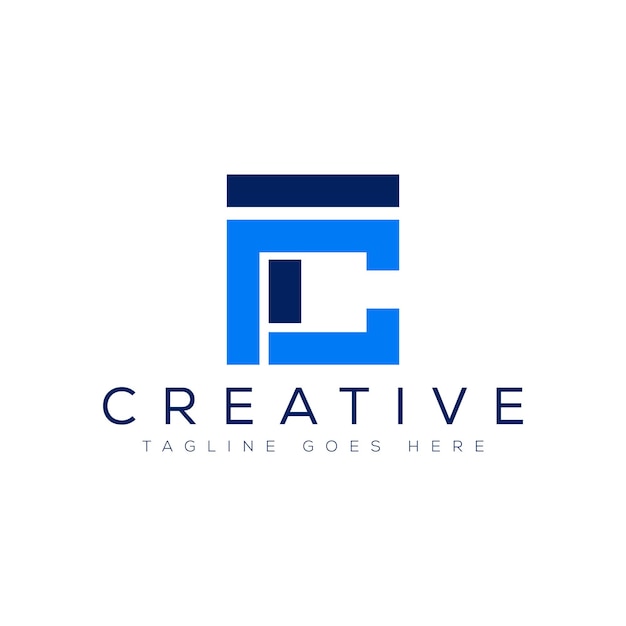 Buchstabe CF-Logo-Design-Vorlage, Vektorillustration