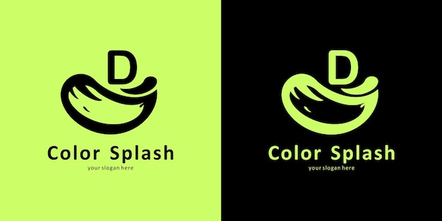 Buchstabe d color splash logo design