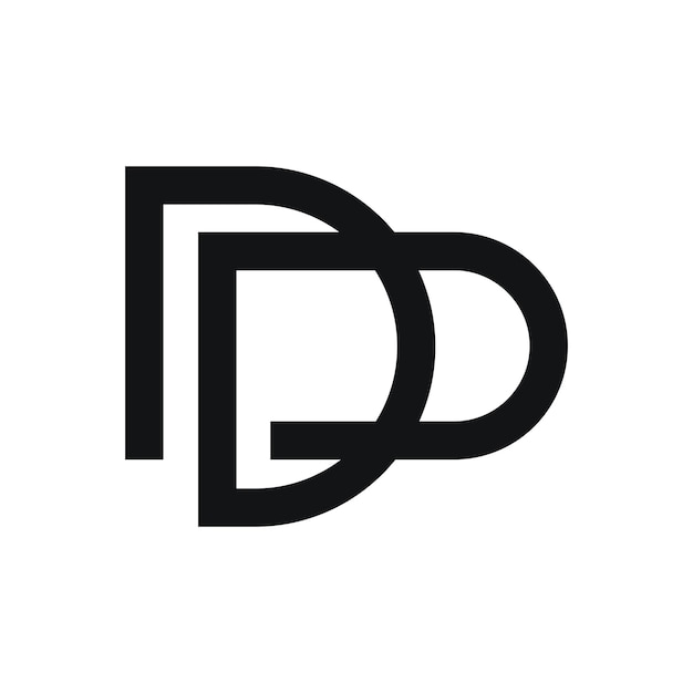 Buchstabe D Logo-Designvorlage