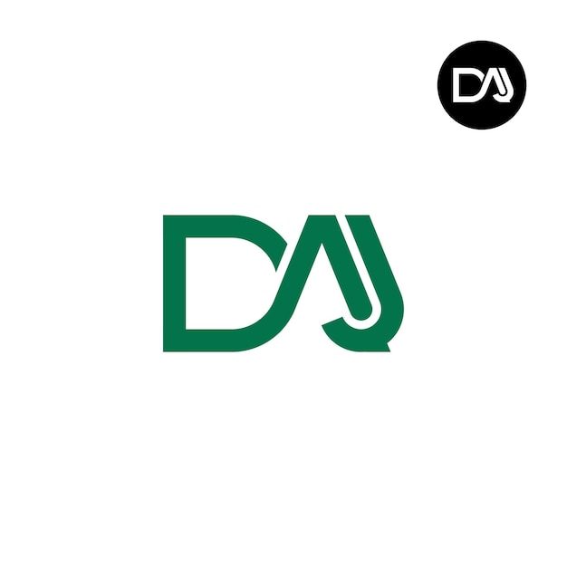 Buchstabe daj-monogramm-logo-design