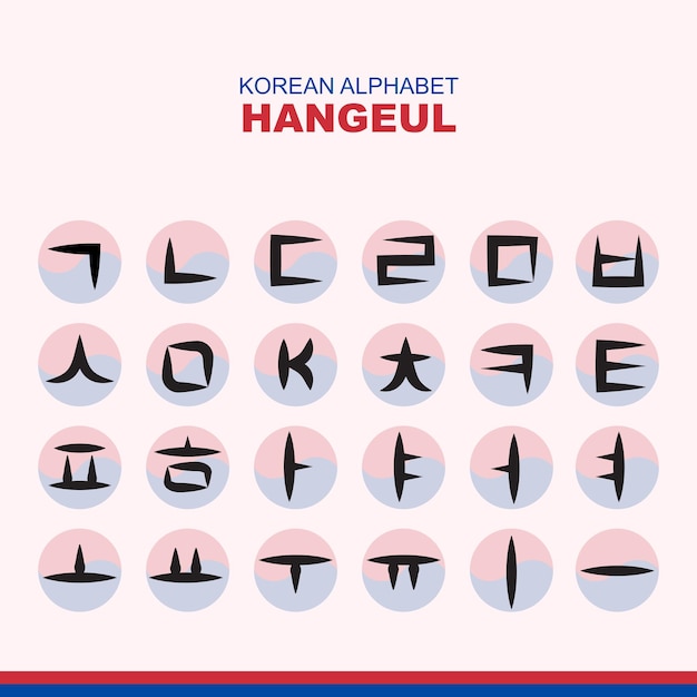 Vektor buchstabe des hangeul-alphabets