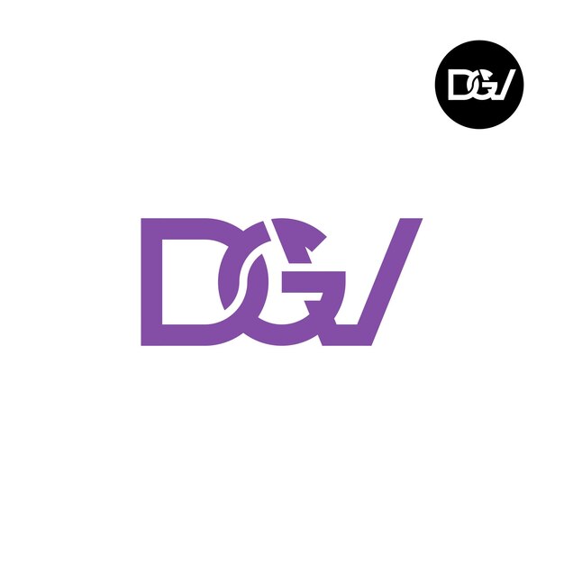 Vektor buchstabe dgv-monogramm-logo-design