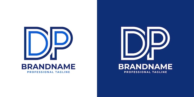 Buchstabe DP-Linienmonogramm-Logo, geeignet für jedes Unternehmen mit DP- oder PD-Initialen