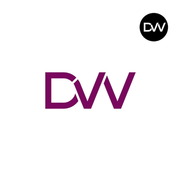 Buchstabe DVV-Monogramm-Logo-Design