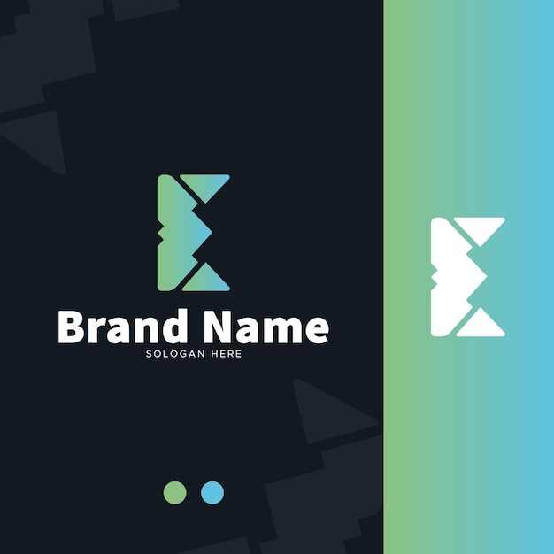 Buchstabe e-logo und icon-design, alphabet e-logo-vorlage.