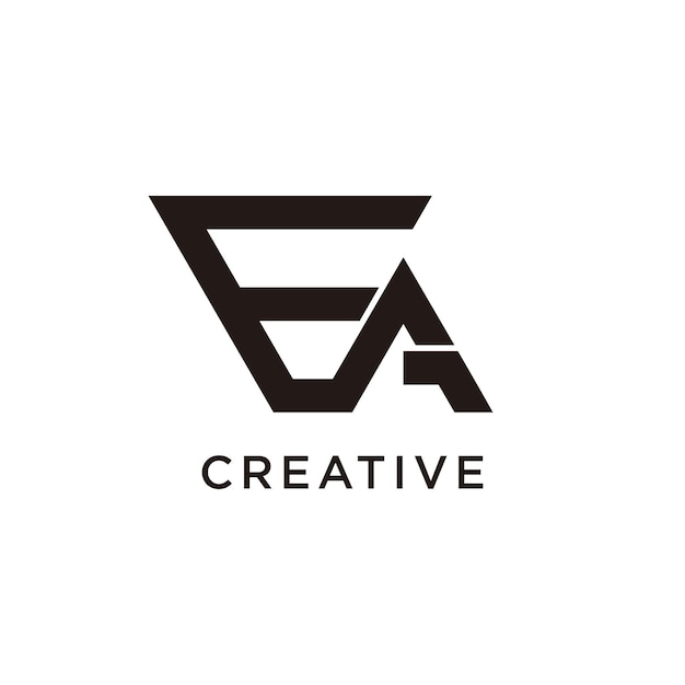Buchstabe EA modernes ursprüngliches kreatives Monogramm Typografie Logo