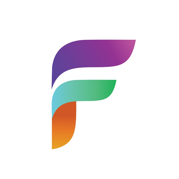 Buchstabe F Initial Icon Logo Vorlage