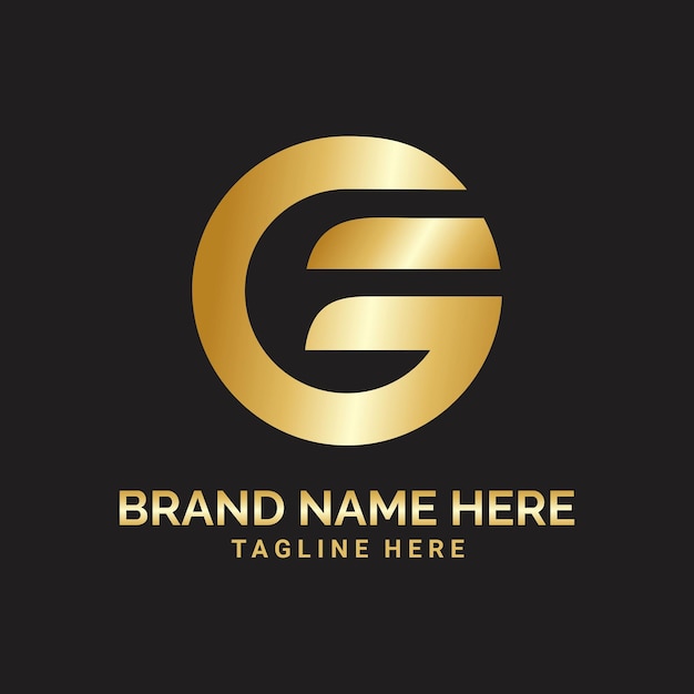 Buchstabe g goldenes logo