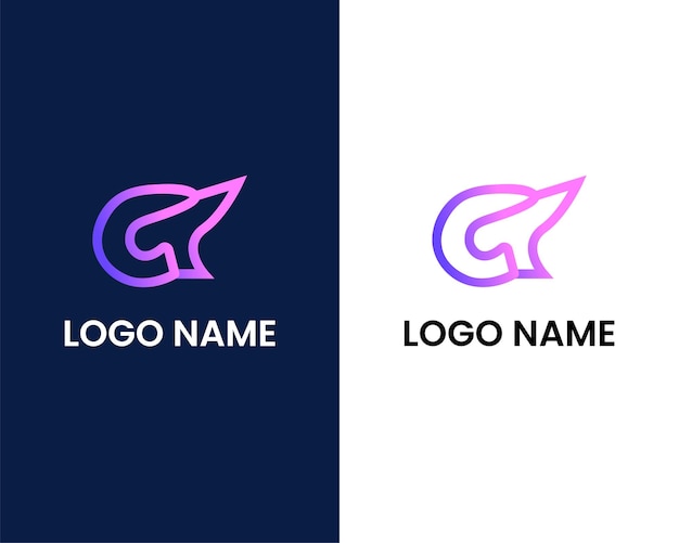 Buchstabe g und t kreative moderne logo-design-vorlage