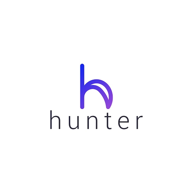Buchstabe h kreatives minimalistisches modernes logo