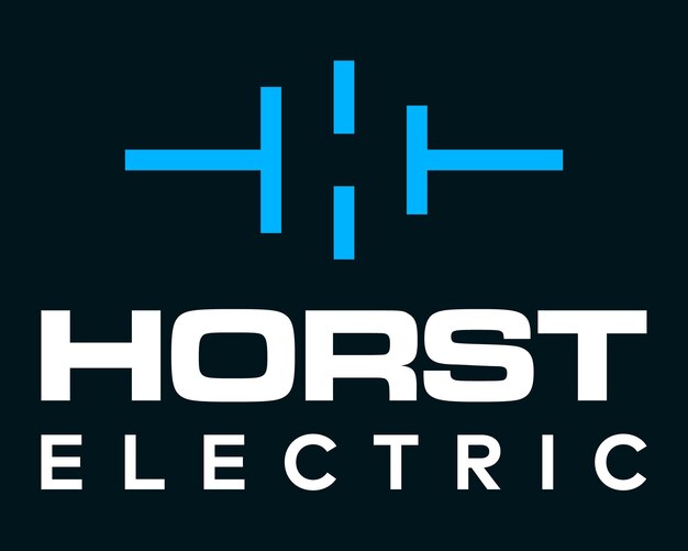 Buchstabe h monogramm stromkreis logo design für energieunternehmen.