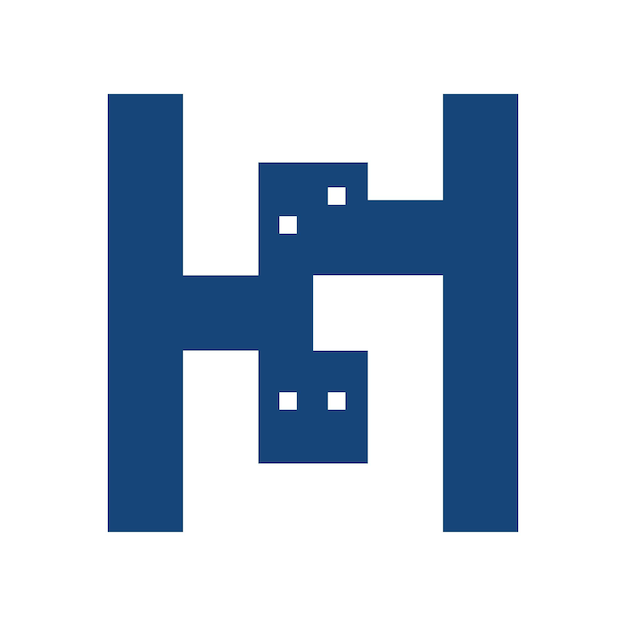 Vektor buchstabe h und g-gebäude-logo