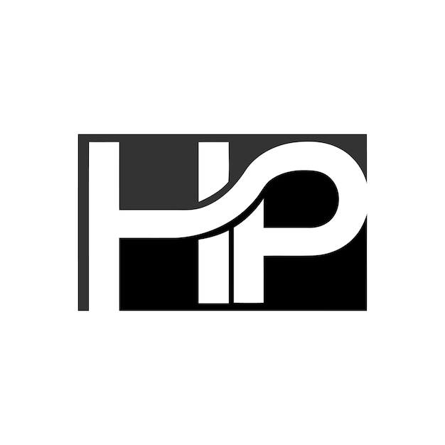 Buchstabe HP MODERN LOGO VEKTOR