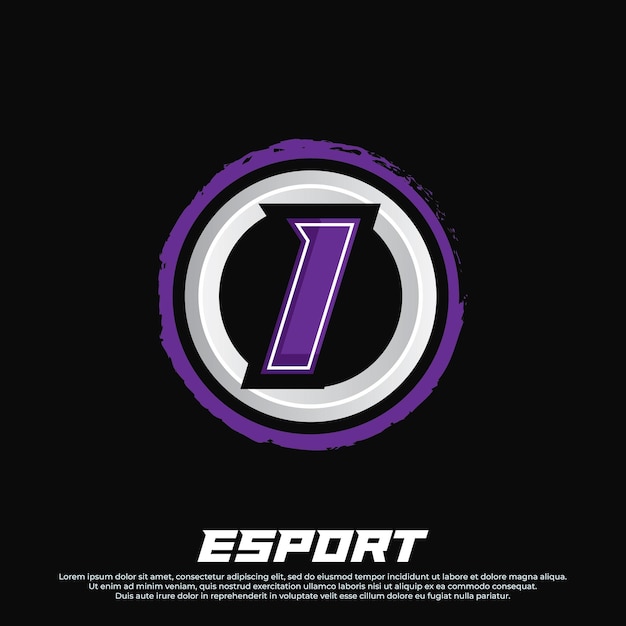 Buchstabe i logo esports-designvorlage gamer-maskottchen-logo-illustrationsdesign mit anfänglichem emblem