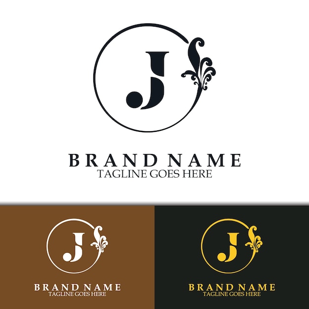 Buchstabe J Luxus-Logo-Design, geeignet für Markenidentität, Logo-Boutique, Logo-Salon, Logo-Restaurant