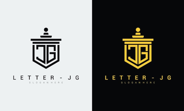 Buchstabe jg logo icon designvorlage premium-vektor premium-vektor